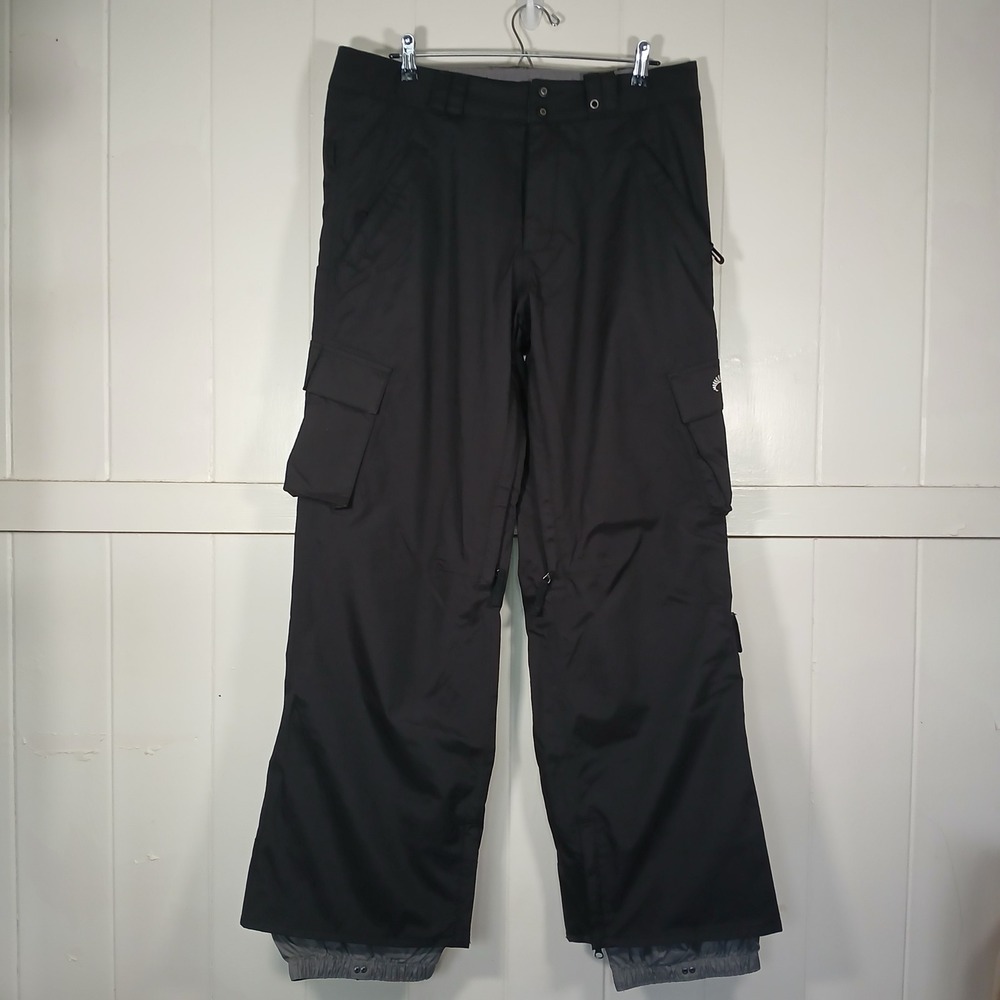 Burton Snowboard Pants Mens Large Black Cargo Technical Insulated Ski Trousers